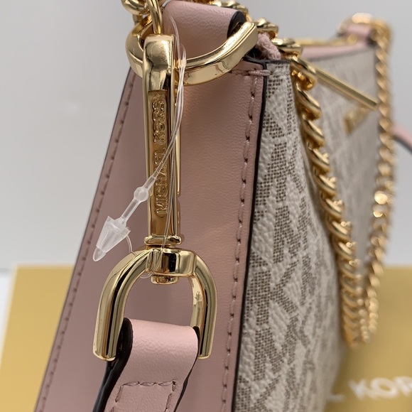 MICHAEL KORS GIFTABLE SHOULDER BAG & CARD HOLDER BOXED SET POWDER BLUSH GLITTER - Picture 14 of 15